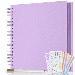 AIOR スクラップブック アルバム 手作り フォトアルバム 持ち運びも便利 耐久性 アルバム 台紙 20枚 40ページ 21CMx21CM 切り抜き帳 思い出帳 DIY写真集 誕生日 赤ちゃん写真集 卒業記念集 結