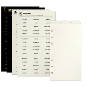 Zelten PPoC_[CfbNXd؂A4̃^uXebJ[tAp[\iI[KiCU[Evi[E[Y[tm[gp (PP White 3-Top Tab,A6/6 Hole)