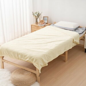 Vamcheer 毛布 シングル 2枚合わせ 冬用 かわいい あったか ブランケット 洗える リバーシブル 厚手 冬フランネル&シープボア 掛け毛布 もこもこ 軽量 ふわふわ 春秋 140×200cm アイボリー