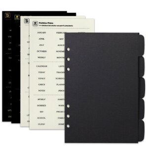 Zelten PPoC_[CfbNXd؂A4̃^uXebJ[tAp[\iI[KiCU[Evi[E[Y[tm[gp (Paper Black 5-Tab,A5/6 Hole)