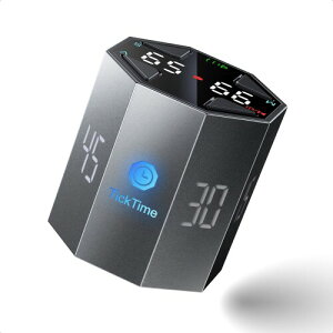 �O���f�[�V���� �����p�� �|���h�[���^�C�}�[ DIY Time �L�b�`���^�C�}�[ �L���[�u�^�C�}�[ 3�i���ʒ���/�É����[�h/�U�����[�h Type-C�[�d �����d���I�t�@�\ ���Ή��^ABS�f�� LED HD��� Pom