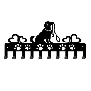 SUPERDANT 犬キーフック ハートと犬壁掛けフック 犬キーホルダー 鍵置きフック ホルダー付き ネジ付き 収納フック ウォールハンガー 収納棚 壁面収納 高耐荷重 ウォールラック コート 傘