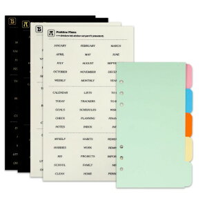 Zelten PPoC_[CfbNXd؂A4̃^uXebJ[tAp[\iI[KiCU[Evi[E[Y[tm[gp (Paper Multi Color 5-Tab,A6/6 Hole)