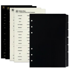 Zelten PPoC_[CfbNXd؂A4̃^uXebJ[tAp[\iI[KiCU[Evi[E[Y[tm[gp (PP Black 7-Folder Tab,A5/6 Hole)