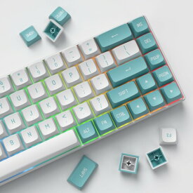CSA プロファイル 白グリーン PBT キーキャップ 118 個入り ダブルショット厚手ミニマリスト US レイアウト 61/68/84/87 サイズ機械キーボード用(CSA-Green-White)