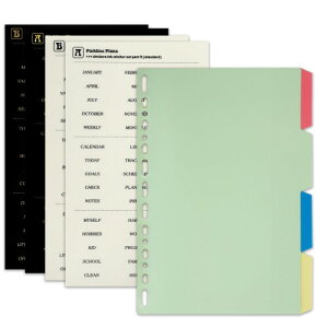 Zelten PPoC_[CfbNXd؂A4̃^uXebJ[tAp[\iI[KiCU[Evi[E[Y[tm[gp (PP Multi Color 4-Tab,A5/6/20Hole)