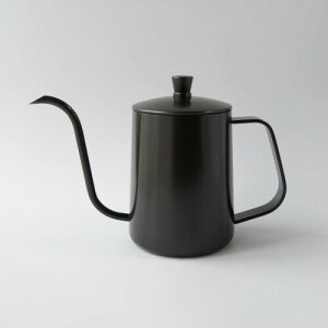 FUN COFFEE ドリップポット 600ml 直火 細口 コーヒーケトル コーヒーポット ドリップケトル 細口 蓋付き ステンレス製 アウトドア キャンプ ケトル ブラック(co-0012-2)