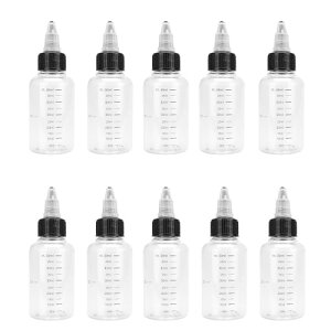 YIBOOOM �ڐ���t���h���b�p�[�{�g�� 10�Z�b�g60ml �c�C�X�g�L���b�v �����x�� �t�̗e�� �H�r �� �v���X�`�b�N�{�g���h �������{�g�� ��� ���� DIY ��| �A�[�g ���p�r