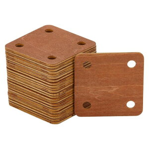 BENECREAT 織りカード 24枚 4穴 5x5cm 織機カード 木製織機カードキット 組み紐 編み込みネックレス スカーフ タペストリー ターバン ショール シエナ 帽子用 DIY 手工芸品 穴6mm