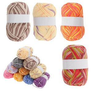 CAPASTEC 毛糸 60%コッ トン40%アクリル 50g±2g (約160m) 柔らかい 2本セット 編み物セット 段染風 クリス マスプレゼント 手編み 初心者向け グラデーションピンク