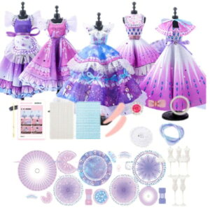 初めてでも簡単 CLAFTLAB SAIL 縫わない 洋服デザイン手作りキット トルソー5個セット メイキングトイ 手芸キット 裁縫 子供 小学生 女の子 プレゼント ドレス5枚作れます。