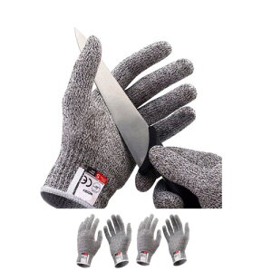 (Trust Contact) 防刃手袋 軍手 2組4枚セット 耐切創手袋 防災 園芸 アウトドア 安全 防刃軍手 手袋 (M 22cm)