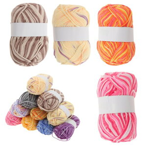 CAPASTEC 毛糸 60%コッ トン40%アクリル 50g±2g (約160m) 柔らかい 2本セット 編み物セット 段染風 クリス マスプレゼント 手編み 初心者向け グラデーションピンクホワイト