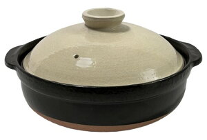 撥水セラミックコーティング土鍋 三島土鍋 日本製 萬古焼 内山製陶所 (モノトーン, 8号 2-3人用)