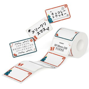 NIIMBOT �N���X�}�X���x�� B1/B1Pro/B2/B2Pro/B21/B21Pro/B31���x�����[�J�[�Ή� ���x���V�[�� ���M���x�� ���S�� �ϐ� �N���X�}�X�M�t�g ���[ �l�D 230������/�� 50x30mm