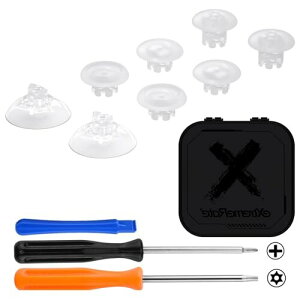 eXtremeRate xboxコアコントローラーに対応用EDGE交換サムスティック、xbox one S/X、xbox elite V1、ニンテンドースイッチ プロコントローラー用交換できアナログスティックジョイスティック