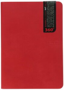 ゼニス・エンタープライズ ジークエンス360_ノート スリムL(A5)方眼 レッド