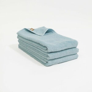 フェイスタオル 厚手 3枚セット ふわふわ 34×85 ミントブルー