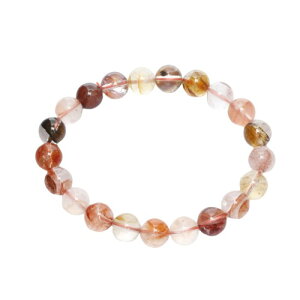 (K KOUOKU 古憶) レッド ヘマタイト イン クォーツ ブレスレット 9mm パワーストーン 天然石 数珠 (レッドマニカラン-9mm)