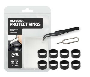 �V���R���� �A�i���O �X�e�B�b�N �J�o�[ �ی샊���O 8���� �i�f�ށF�V���R��/�F�F�u���b�N�jPROTECT RINGS for PS5 PS4 Switch Xbox �� �Q�[�� �R���g���[���[ �W���C�X�e�B�b�N - The Good Gaming