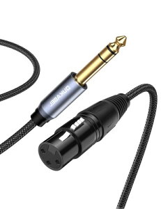 DuKabel 2.4M マイクケーブル 6.35mm 変換 xlr ケーブル 6.35mm オス to xlr メスケーブル オーディオケーブル マイク/ミキサー/アンプ/スピーカー/オーディオインターフェース等のデバイスに対応