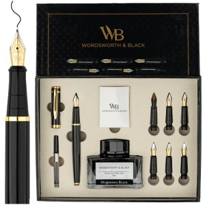 Wordsworth & Black ���� �J���O���t�B�[ �y�� �Z�b�g �M�L�p, �y���� 6�{, �u���b�N