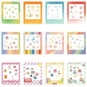 ���C���{�[�V���[�Y�ʐ^�t���[���X�e�b�J�[�AFujifilm Instax Square SQ1 SQ6 SQ10 SQ20 SQ40�t�B�����Ή��A�J�����A�N�Z�T���[�����t���[���X�e�b�J�[DIY�A���o���A12������