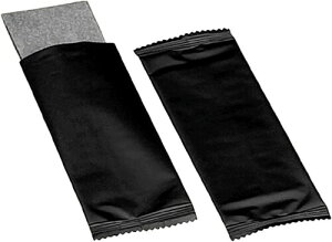 OCS 高級 レーヨン おしぼり ブラック 180x220mm 1パック 100枚入り (1)