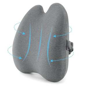 Cosowo 腰 クッション 低反発 ランバーサポート メモリーフォーム オフィス 腰当て 椅子 腰枕 背もたれ 腰痛 クッション 体圧分散 人間工学 腰当て 通気性 リラックス カバー洗濯可能 長時