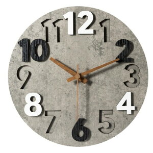 Nbdeal 掛け時計 電波時計 連続秒針 直径31cm 静音 本体/MDF 中密度繊維板 針/木製針 RB-310 ダークグレー