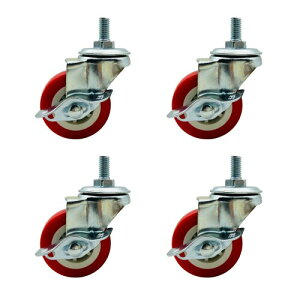 LIKERAINY PU �L���X�^�[ �Ƌ�p �u���[�L�t�� IC4214A �˂��� 50mm ��]�� �e�[�u�� �L���r�l�b�g�p