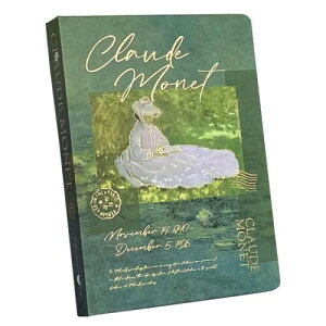 (セドナの魔法)印象派 モネのバインダノート A5サイズ(読書をする女) アートバインダー クロードモネの芸術ノート ルーズリーフ 20穴 リフィルノートシステムノート おしゃれ手帳