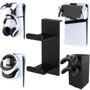 PS5 Pro�p �R���g���[���[�z���_�[ �w�b�h�z���X�^���h ���ʒ݂艺���� PS5 Slim/PS5/Xbox/PS VR2/PS Portal�Ή� �Q�[���p�b�h���[ ���X�y�[�X�ߖ� ��t�ȒP ���h�~ ����݌v (�u���b�N)
