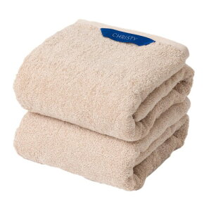 Christy バスタオル 2枚セット コットン100% 約60×120cm 吸水速乾 ラグジュアリー ホテルライク ふっくら タオル 綿 Pimlico Sand