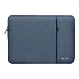 MOSISO ラップトップ スリーブバッグ 対応機種 Laptop 15インチ ポリエステル 撥水 保護 縦型ケース ポケット付き（ヘイズ ブルー）