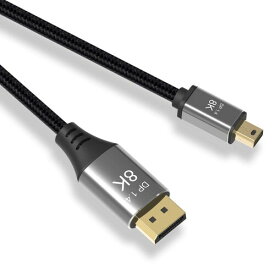 YIWENTEC Mini DP - DisplayPortケーブル 8K(7680X4320)@60Hz 4K@144Hz DisplayPort 1.4 双方向トランスミッション DisplayPort - Mini DisplayPort 8Kケーブル (3M)