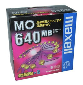 maxell MA-M640.B1P 640MB アンフォーマット 3.5型MO 1Px5