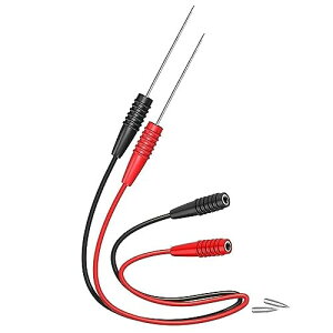 Cleqee ワイヤーピアスプローブ テストリードアタッチメント 極細ニードル 自動車の電装診断 測定 計測 2mmメスソケットからステンレス鋼プローブ 20cm 極細 ピン 端子 テスター