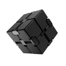 インフィニティキューブ Infinity Cube マジックキューブ MagicCube 立体パズル インフィニティ フィジェット キューブ 大人向けゲーム 頑丈で重い 減圧おもちゃ 持ち運び (強化版 ブラック)