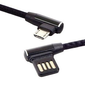 Micro USB 5ピンまたはUSB-C 3.1 Type-C - 左角度90度 USB 2.0 データケーブル