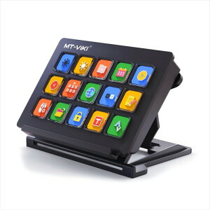 MT-VIKI Stream Controller Deck Xg[ Rg[[i3PCSXebJ[EXLtjAStream Dock 15L[JX^}CY\LCDL[AOBS StudioAStreamlabsATwitchAYoutubeȂǂł̃gK[EANV