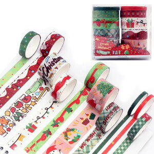 JLPESEAES NX}Xe[}}XLOe[v 10Zbg ޗ O[eBOJ[hDIY Mtg xNX}X̂yY Mtgpe[v (Christmas Tape)