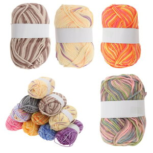 CAPASTEC 毛糸 60%コッ トン40%アクリル 50g±2g (約160m) 柔らかい 2本セット 編み物セット 段染風 クリス マスプレゼント 手編み 初心者向け グラデーション緑