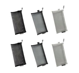 Natiform 筆箱 メッシュペンケース ポーチ 6枚セット ナイロンメッシュポーチ 筆箱シンプル ペンケース 大容量 持ち手付き ポーチ 薄型