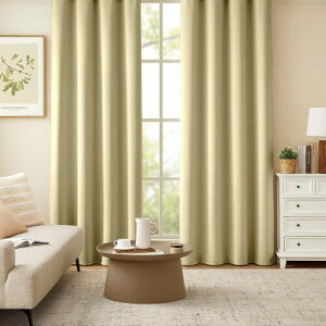 Joydeco 遮光カーテン 2枚組 ベージュ 幅100cm*丈178cm ピンチプリーツ カーテンレール対応 防音 保温 省エネ 寝室 リビング 形状安定加工済み UVカット 洗濯機対応