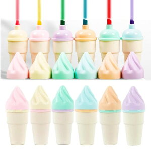 Coollooda 蛍光ペン セット グリッターペン 6本 ポータブル 蛍光 メーカ ペン 漫画 蛍光 ペン 可愛い 速い 乾 子供 用 学生 大人 文房具 学校 事務用品