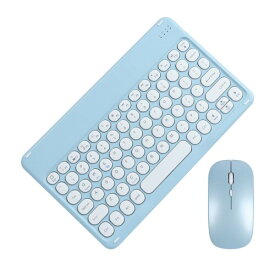 Umechaser タブレットキーボード マウス ipad対応 キーボード bluetooth キーボード マウスセット 小型 スマホ用キーボードマウス 10イン Type-c充電式 コンパクト 薄型 軽量 携帯便利 かわいい