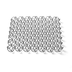 CAMPGEEKS 鍋敷き断熱パッドスプリングネット滑り止め付 304ステンレス屋外キャンプホームキッチン防止テーブルマットカップマット食器マット砂鍋マット (黒)