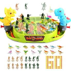 テーブルゲーム Skirfy ボードゲーム おもちゃ 3in1遊び方 知育玩具 対戦型 恐竜フィギュア16個 兵士16個 ボール60個 誕生日 プレゼント クリスマス 新年 ハロウィン 子供 女の子 男の子 小学