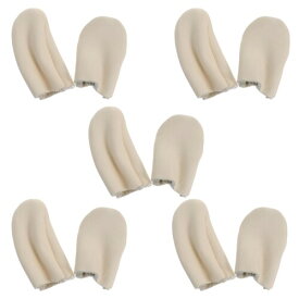 iplusmile 指ぬき レザー 指サック 5ペアセット (10個入り) 革製 シンブル 裁縫 指プロテクター 羊毛フェルト 手芸 針仕事 指ガード 安全 保護 キャップ (ランダムカラー)